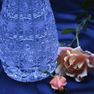 Krištáľová brúsená váza 28 cm