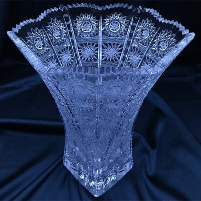 Krištáľová brúsená váza 27 cm