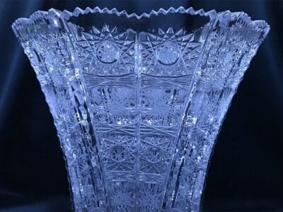 Krištáľová brúsená váza 27 cm