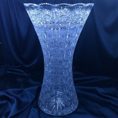 Krištáľová brúsená váza 49,5 cm