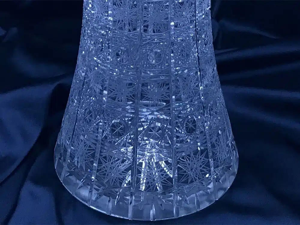 Krištáľová brúsená váza 49,5 cm