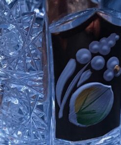 Krištálová brúsená šálka 75 ml ručná maľba