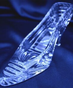 Krištálová brúsená dekoratívna topánka 19 cm