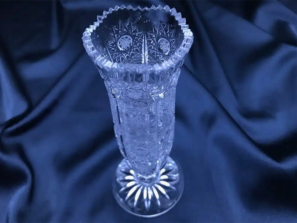 Krištáľová brúsená váza 15 cm
