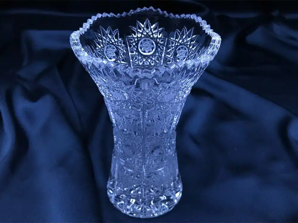 Krištáľová brúsená váza 13 cm