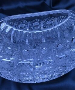 Krištáľová brúsená váza 18 cm