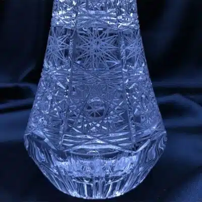 Krištáľová brúsená váza 25 cm