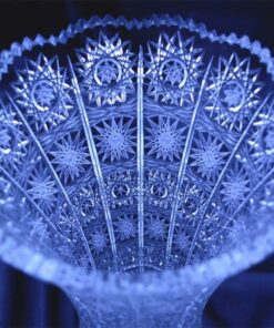 Krištáľová brúsená váza 25 cm