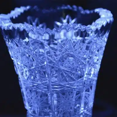 Krištáľová brúsená váza 25 cm