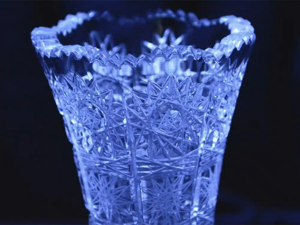 Krištáľová brúsená váza 25 cm