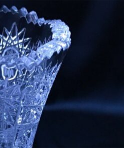 Krištáľová brúsená váza 25 cm