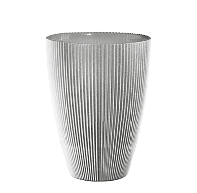 Váza BURA perleťovo sivá s ryhovaním H24 cm