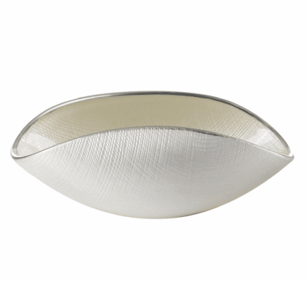 Misa BURA biela perla / platinová linka 20x12 cm