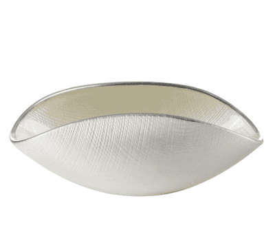 Misa BURA biela perla / platinová linka 28x14 cm