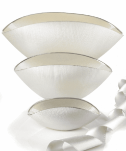Misa BURA biela perla / platinová linka 28x14 cm