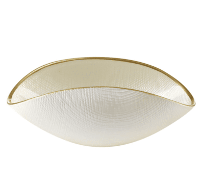 Misa BURA biela perla / zlatá linka 20x12 cm