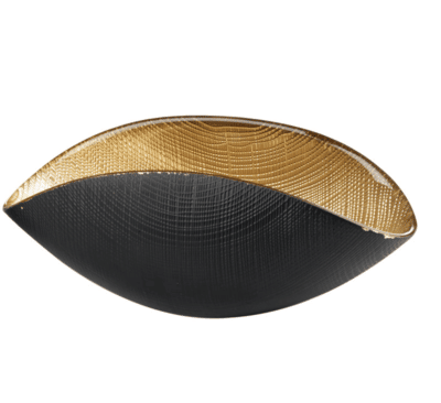 Misa BURA čierna matná / zlatá 38x18 cm