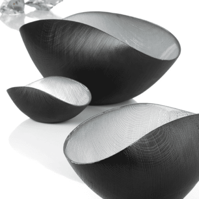 Misa BURA čierna matná / strieborná 28x14 cm