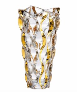Krištálová váza Samboa gold 30,5 cm
