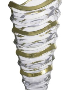 Krištáľová váza Vavea light gold 34 cm