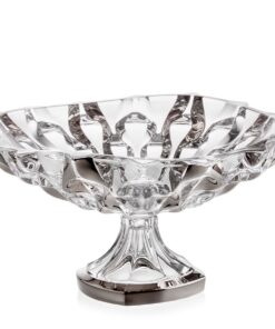 Krištálová miska na nohe Samboa platinum 35 cm