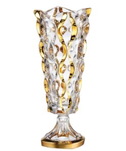 Krištálová váza Samboa gold 40,5 cm