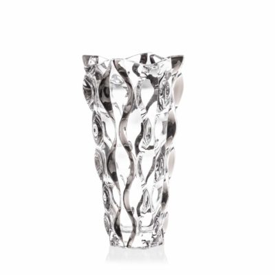 Krištálová brúsená váza Samboa platinum 30,5 cm