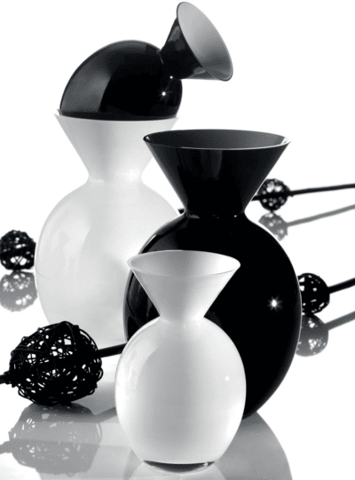 Váza PALLO čierna H30 cm