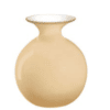 Váza ELIOT opálovo biela jantár H15 cm