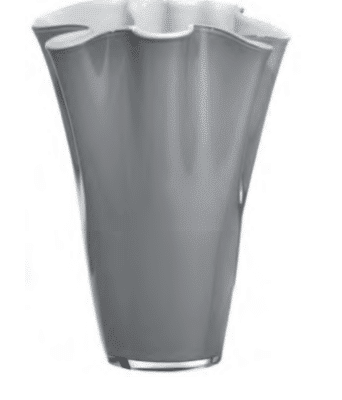 Váza WAIVA opálovo biela sivá H40 cm