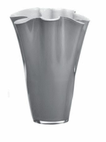 Váza WAIVA opálovo biela sivá H40 cm