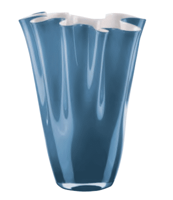 Váza WAIVA opálovo biela modrá H40 cm