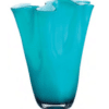 Váza WAIVA opálovo biela svetlá modrá H40 cm