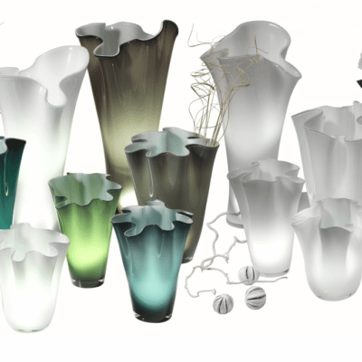 Váza WAIVA opálovo biela D28 cm H24 cm