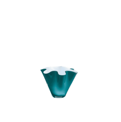 Váza WAIVA opálovo biela baltická zelená D28 cm H24 cm
