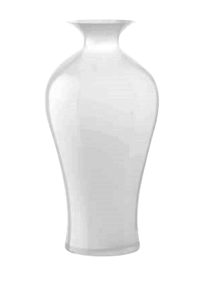 Váza AURORITA opálovo biela H42 cm