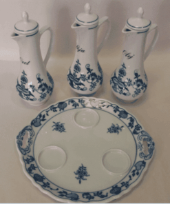 Cibulák – Karafová súprava – originálny cibuľový porcelán 1. akosť
