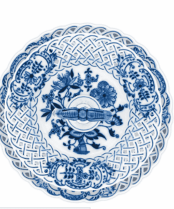 Cibulák – Etažér 2-dielny prelamovaný 18+24 cm – originál cibuľový porcelán 1. akosť