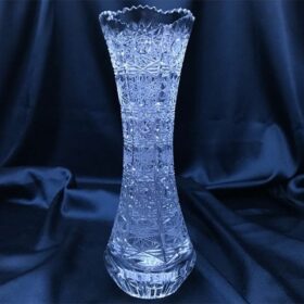 Krištáľová brúsená váza 23 cm