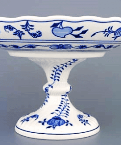 Cibulák – Misa kompótová na nohe 24 cm – originál cibuľový porcelán 1. akosť