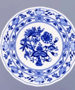 Cibulák – Misa kompótová na nohe 24 cm – originál cibuľový porcelán 1. akosť