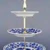 Cibulák – Etažér 3-dielny tanierový 15 + 19 + 24 cm – originál cibuľový porcelán 1. akosť