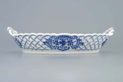 Cibulák – Košík prelamovaný 21 cm – originál cibuľový porcelán 1. akosť