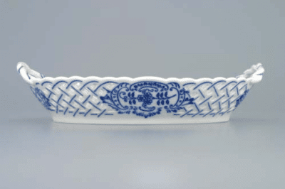 Cibulák – Košík prelamovaný 18.5 cm – originál cibuľový porcelán 1. akosť