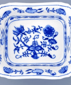 Cibulák – Misa 4-hranná s prelamovanými uškami 19 cm – originál cibuľový porcelán 1. akosť