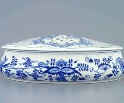 Cibulák – Bonboniéra oválna 29 cm – originál cibuľový porcelán 1. akosť