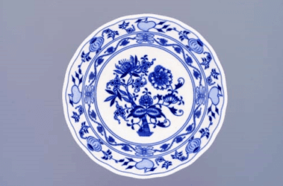 Cibulák – Misa kompótová na nohe 24 cm – originál cibuľový porcelán 1. akosť