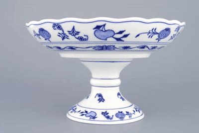 Cibulák – Misa kompótová 24 cm na nohe – originálny cibuľový porcelán 1. akosť