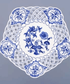 Cibulák – Misa 5-hr. 24 cm na ozdobnej nohe 24 cm – originál cibuľový porcelán 1. akosť