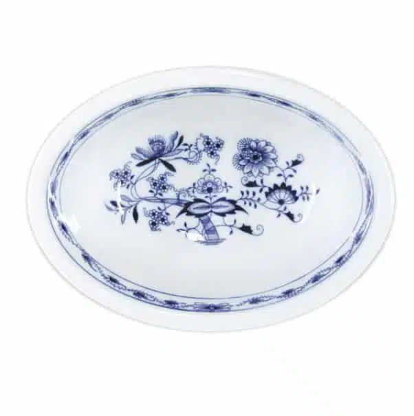 Cibulák – Miska zapekacia oválna 18 cm – originálny cibuľový porcelán 1. akosť